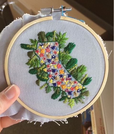 plant science inspired embroidery