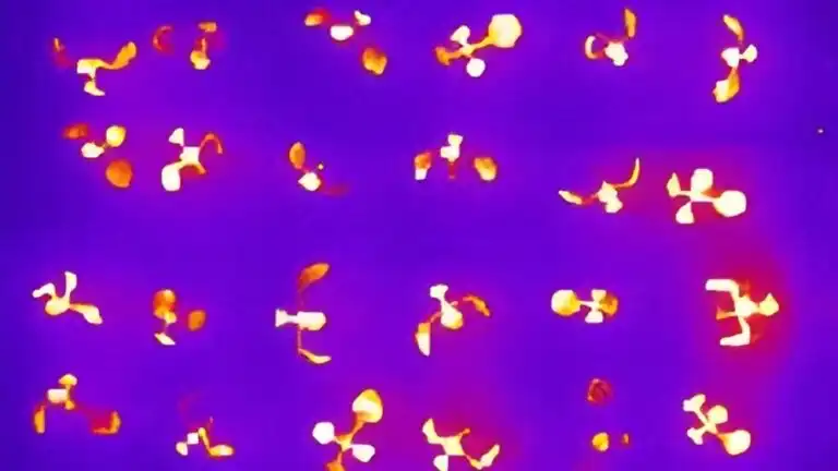 Image: Bioluminescent image of Arabidopsis seedlings expressing circadian clock reporter genes in response to water stress. Credit: Tong Liang, PhD/ Kay laboratory, USC